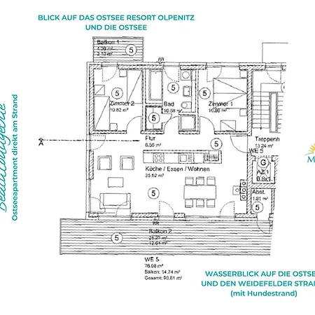Beachloungeone- 1 Og, Meerblick, Balkon, Kamin, Sauna *